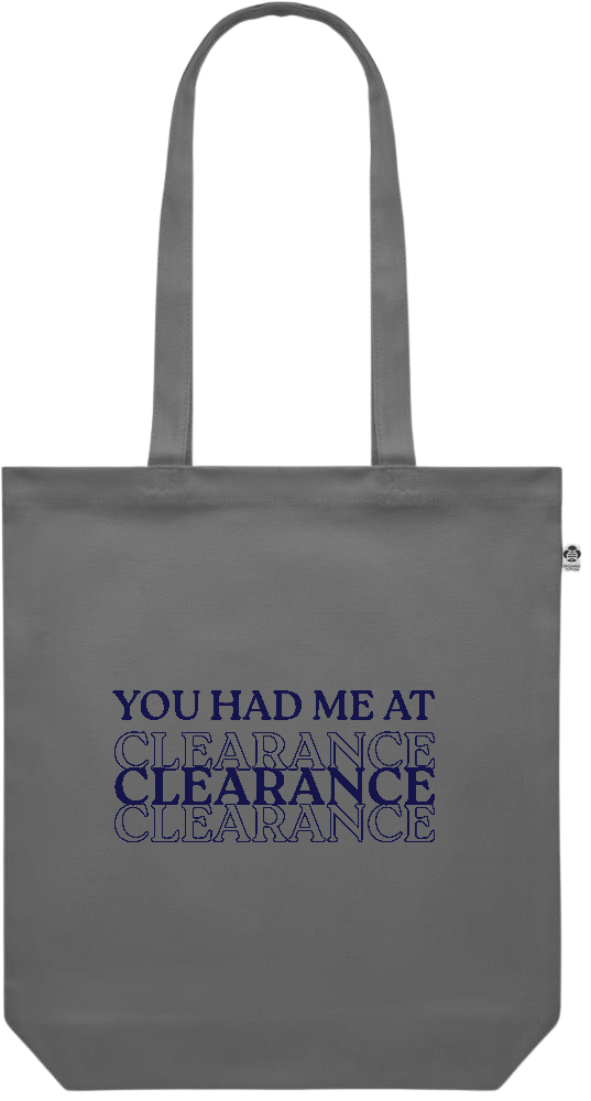 Clearance Design - Premium colored organic canvas shopping bag_STONE GREY_front