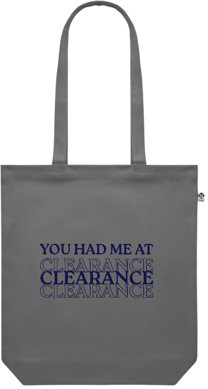 Clearance Design - Premium colored organic canvas shopping bag_STONE GREY_front