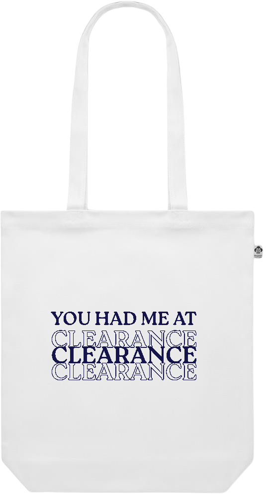 Clearance Design - Premium colored organic canvas shopping bag_WHITE_front