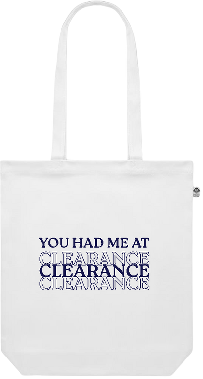 Clearance Design - Premium colored organic canvas shopping bag_WHITE_front