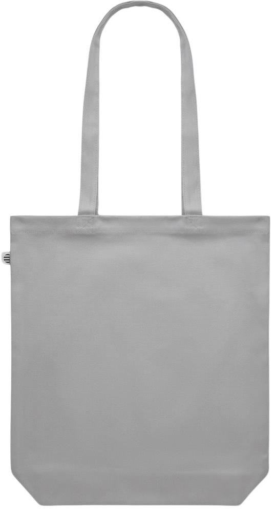 Clearance Design - Premium colored organic canvas shopping bag_GREY_back