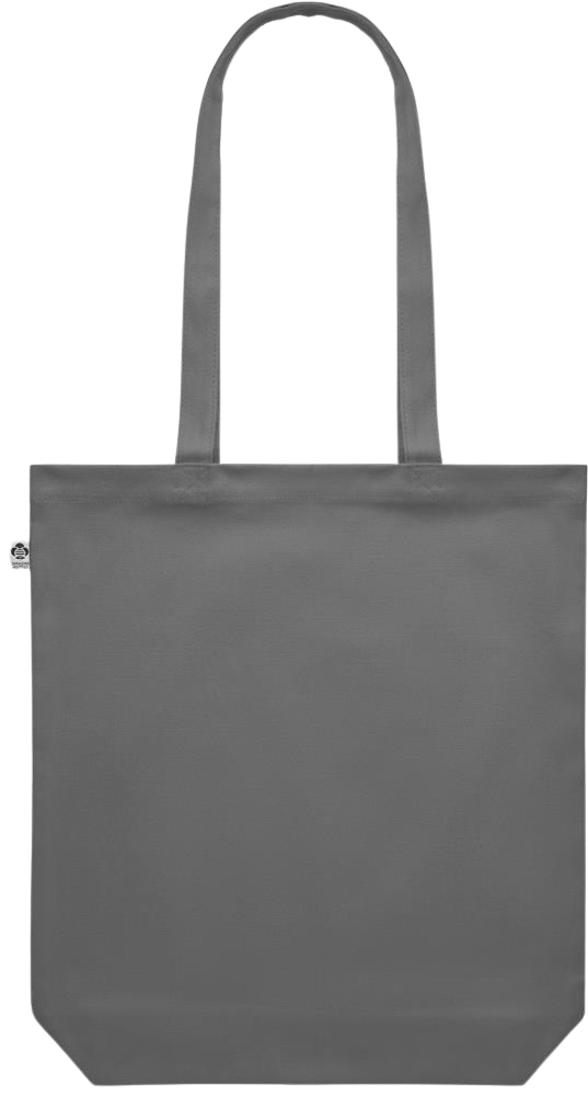 Clearance Design - Premium colored organic canvas shopping bag_STONE GREY_back