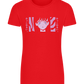 Confused Design - Basic women's fitted t-shirt_RED_front