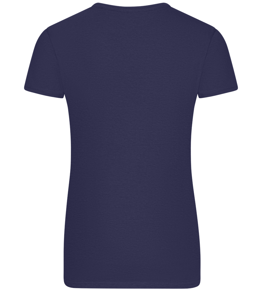 Confused Design - Basic women's fitted t-shirt_FRENCH NAVY_back