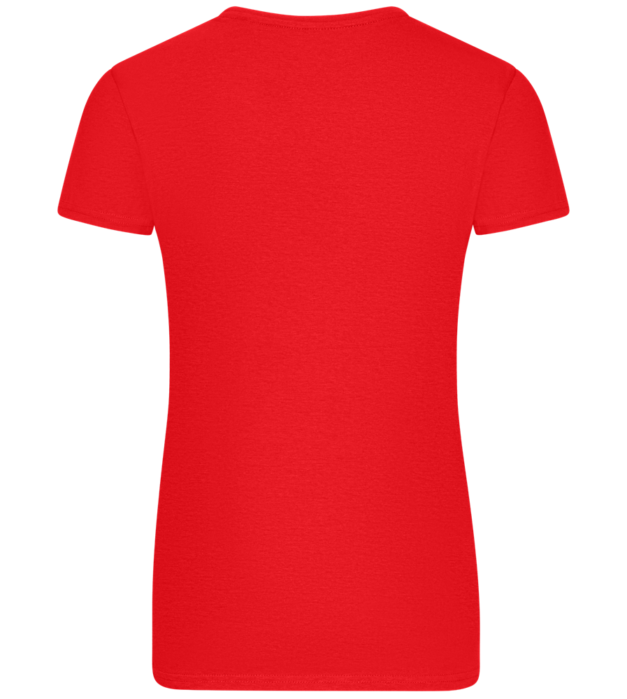 Confused Design - Basic women's fitted t-shirt_RED_back