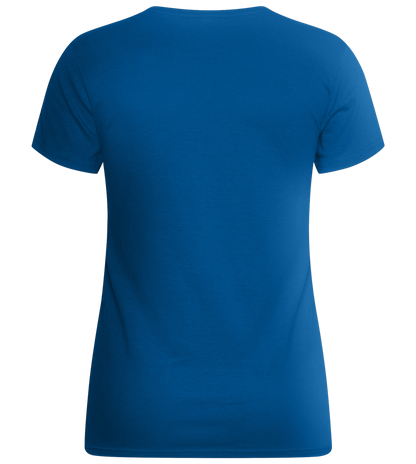 Confused Design - Basic women's fitted t-shirt_ROYAL_back