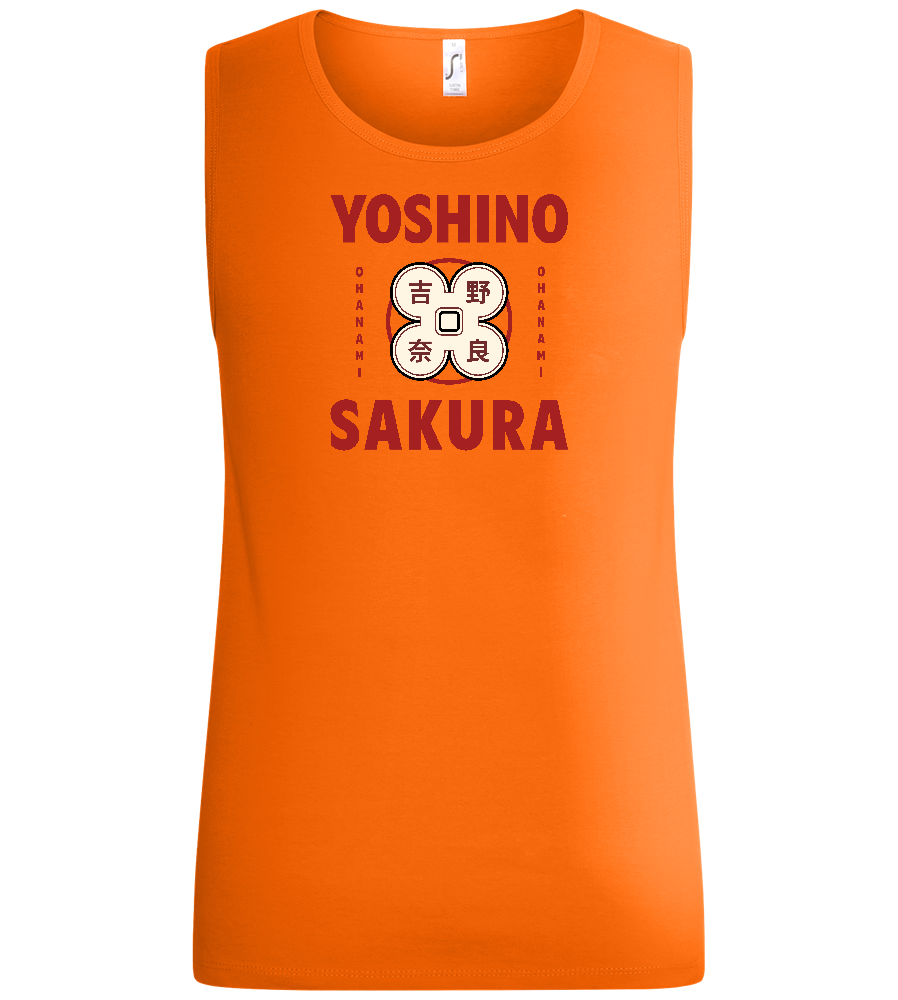 Yoshino Sakura Design - Basic men's tank top_ORANGE_front