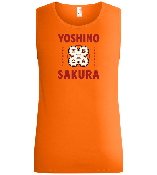 Yoshino Sakura Design - Basic men's tank top_ORANGE_front