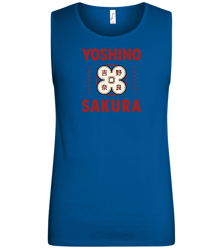 Yoshino Sakura Design - Basic men's tank top_ROYAL_front