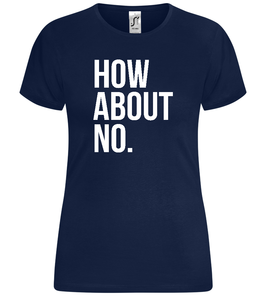 How About No Text Design - Comfort women's t-shirt_MARINE_front