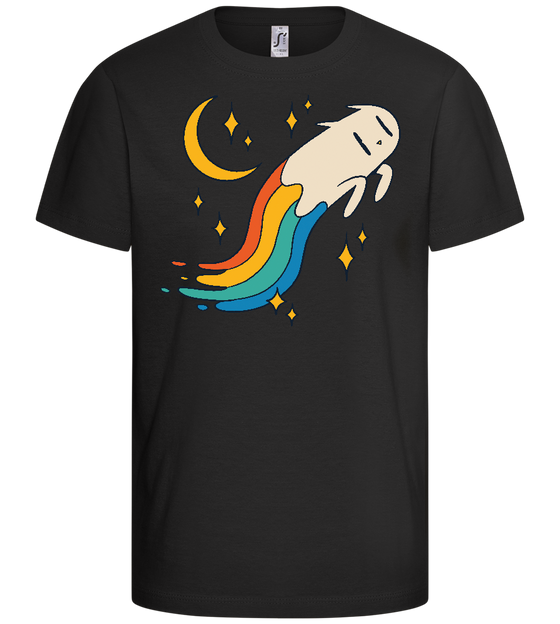 Paws in the Stars Design - Basic kids t-shirt_DEEP BLACK_front