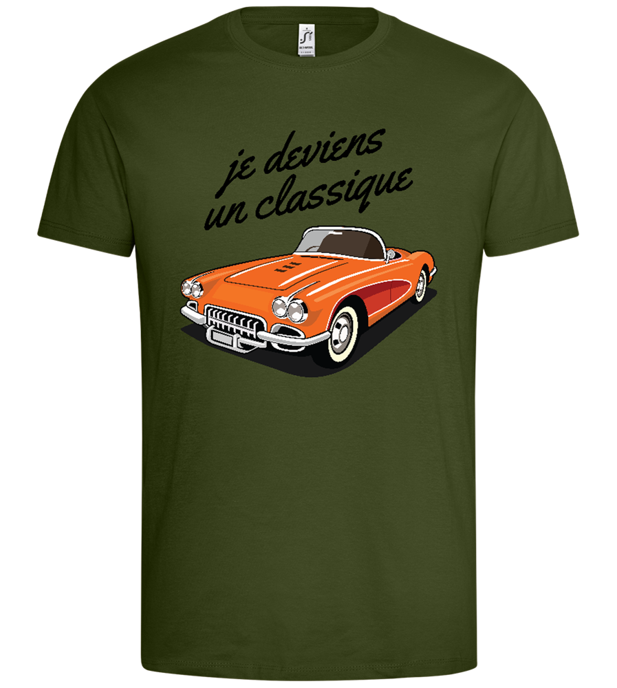 Becoming A Classic Design - Premium men's t-shirt_DARK KHAKI_front