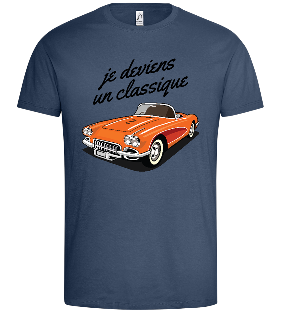 Becoming A Classic Design - Premium men's t-shirt_DENIM_front