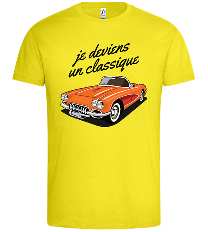 Becoming A Classic Design - Premium men's t-shirt_LEMON_front