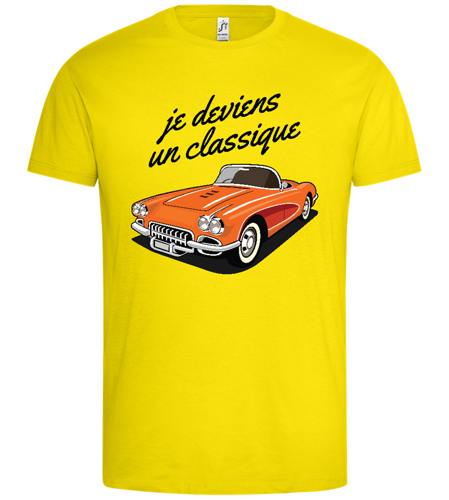 Becoming A Classic Design - Premium men's t-shirt_YELLOW_front