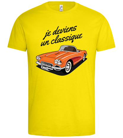 Becoming A Classic Design - Premium men's t-shirt_YELLOW_front