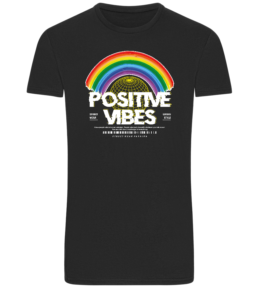 Positive Vibes Design - Basic Unisex T-Shirt_DEEP BLACK_front