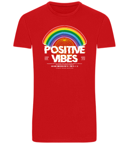 Positive Vibes Design - Basic Unisex T-Shirt_RED_front