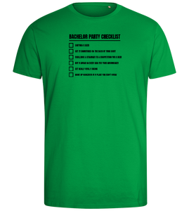 Bachelor Party Checklist Design - Comfort men's fitted t-shirt