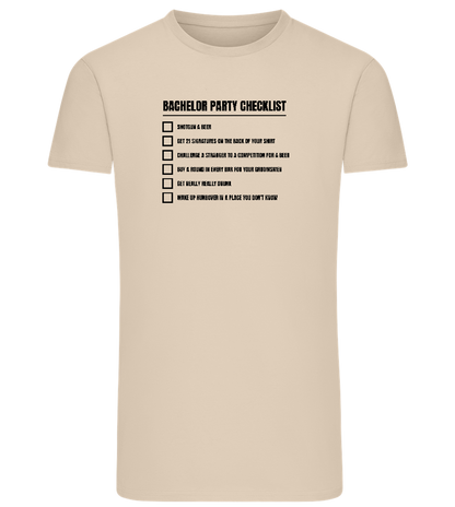 Bachelor Party Checklist Design - Comfort men's fitted t-shirt_SILESTONE_front