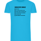 Bachelor Party Checklist Design - Comfort men's fitted t-shirt_TURQUOISE_front