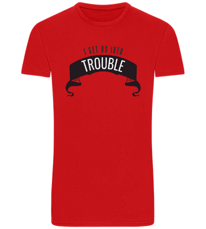 The Troublemaker Design - Basic Unisex T-Shirt_RED_front