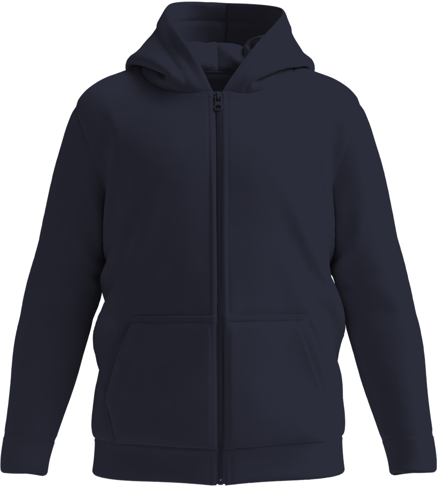 Comfort kids zip hoodie_FRENCH NAVY_front