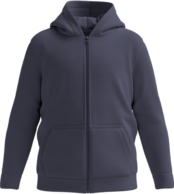 Comfort kids unisex zip hoodie_FRENCH NAVY_front