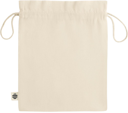 Essential medium organic drawcord gift bag_BEIGE_back