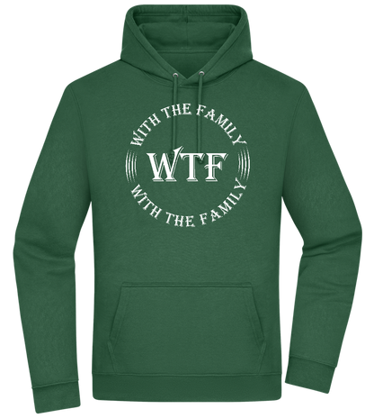 With The Family Design - Premium Essential Unisex Hoodie_GREEN BOTTLE_front