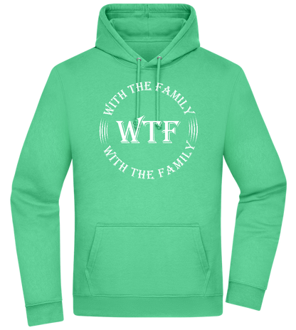 With The Family Design - Premium Essential Unisex Hoodie_SPRING GREEN_front