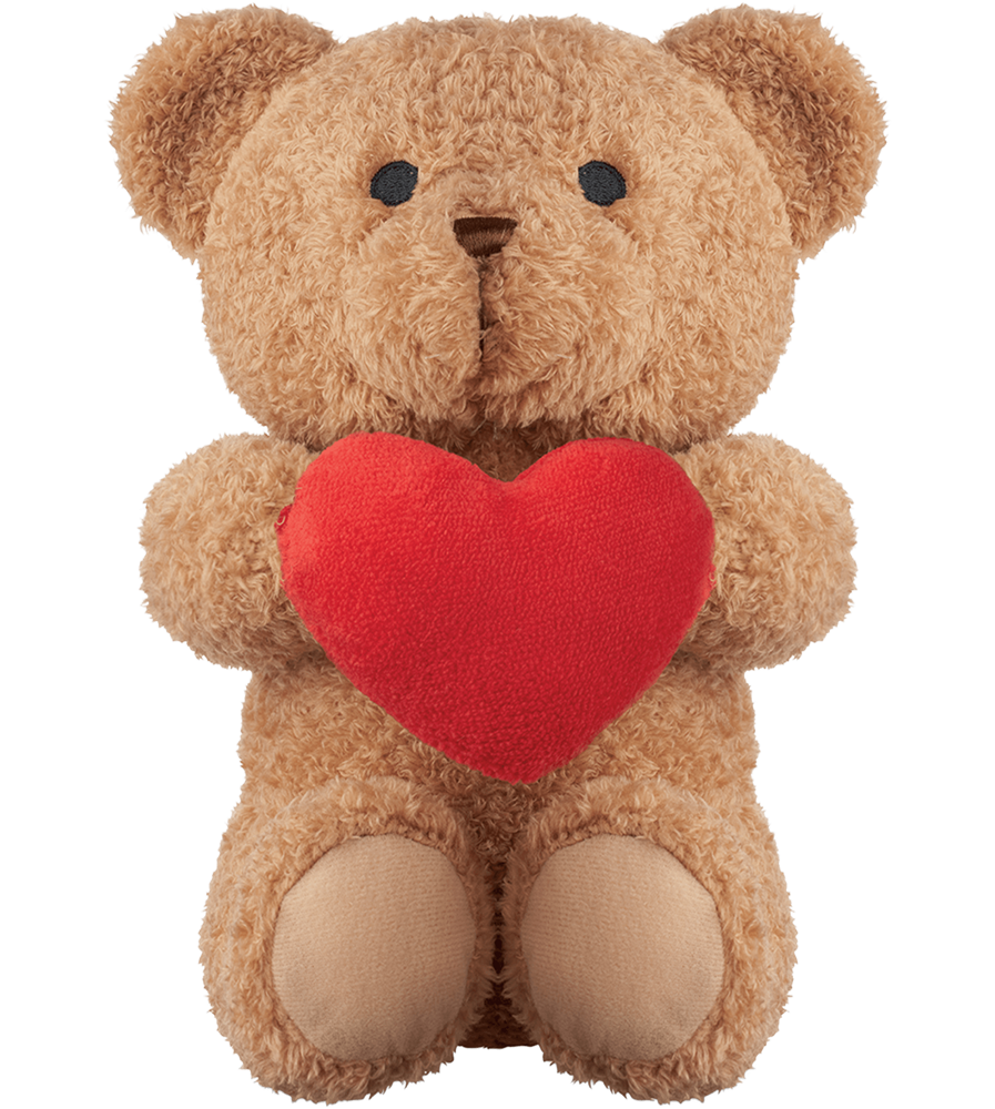 Large Teddy Bear with Heart_RED_front