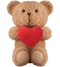 Large Teddy Bear with Heart_RED_front