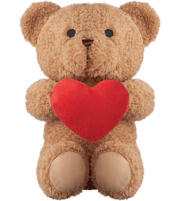 Large Teddy Bear with Heart_RED_front