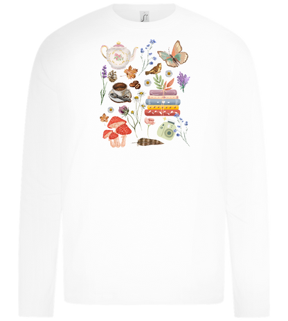 Autumn Vibes Design - Premium kids long sleeve t-shirt_WHITE_front