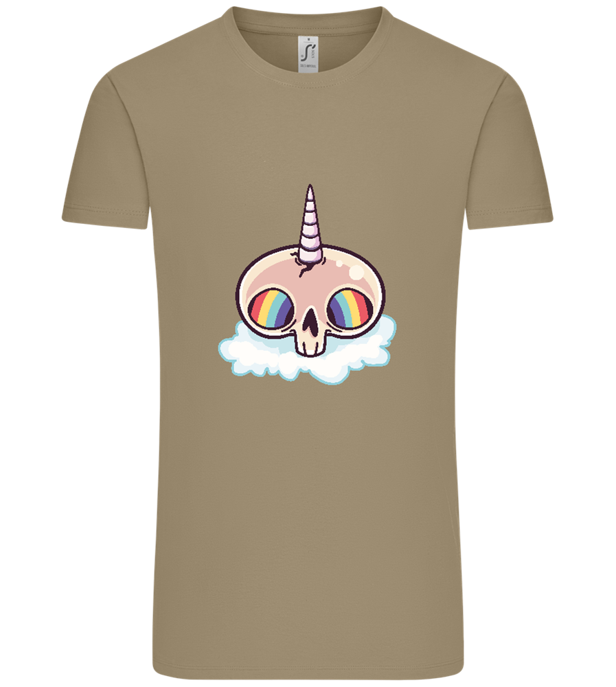 Unicorn Rainbow Design - Comfort Unisex T-Shirt_KHAKI_front