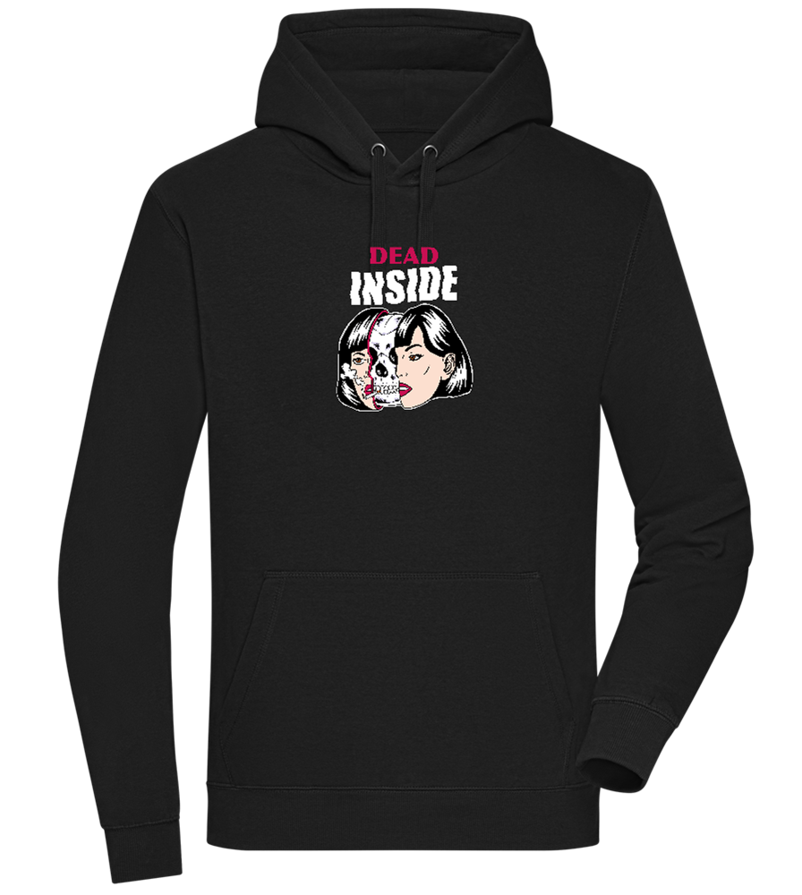 Dead Inside Skull Design - Premium unisex hoodie_BLACK_front