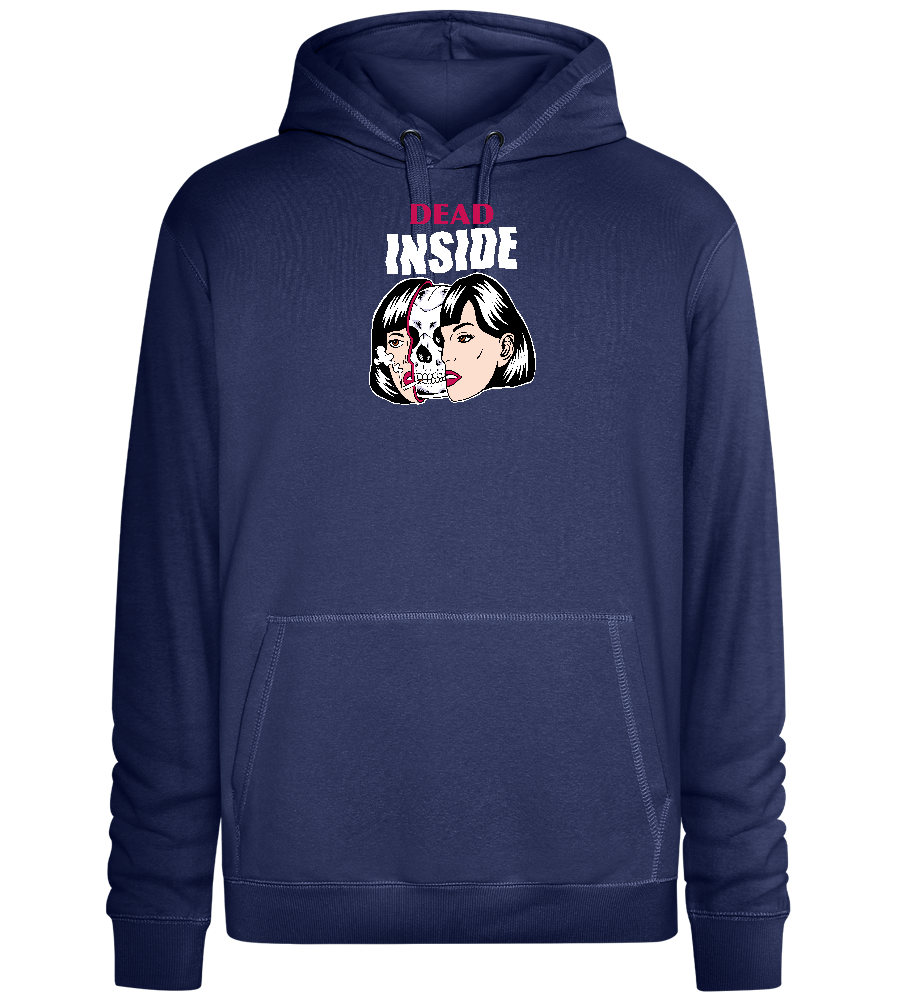 Dead Inside Skull Design - Premium unisex hoodie_DENIM CHINA_front