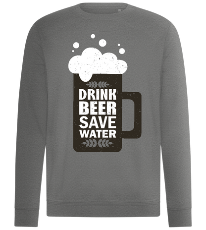 Drink Beer Save Water Beer Mug Design - Comfort unisex sweater_ORION GREY II_front