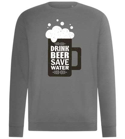 Drink Beer Save Water Beer Mug Design - Comfort unisex sweater_ORION GREY II_front