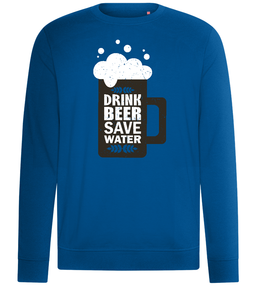 Drink Beer Save Water Beer Mug Design - Comfort unisex sweater_ROYAL_front