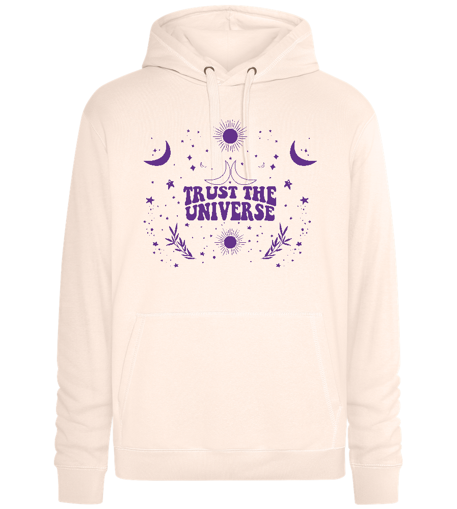 Trust the Universe Design - Premium unisex hoodie_LIGHT PEACH ROSE_front