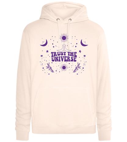 Trust the Universe Design - Premium unisex hoodie_LIGHT PEACH ROSE_front