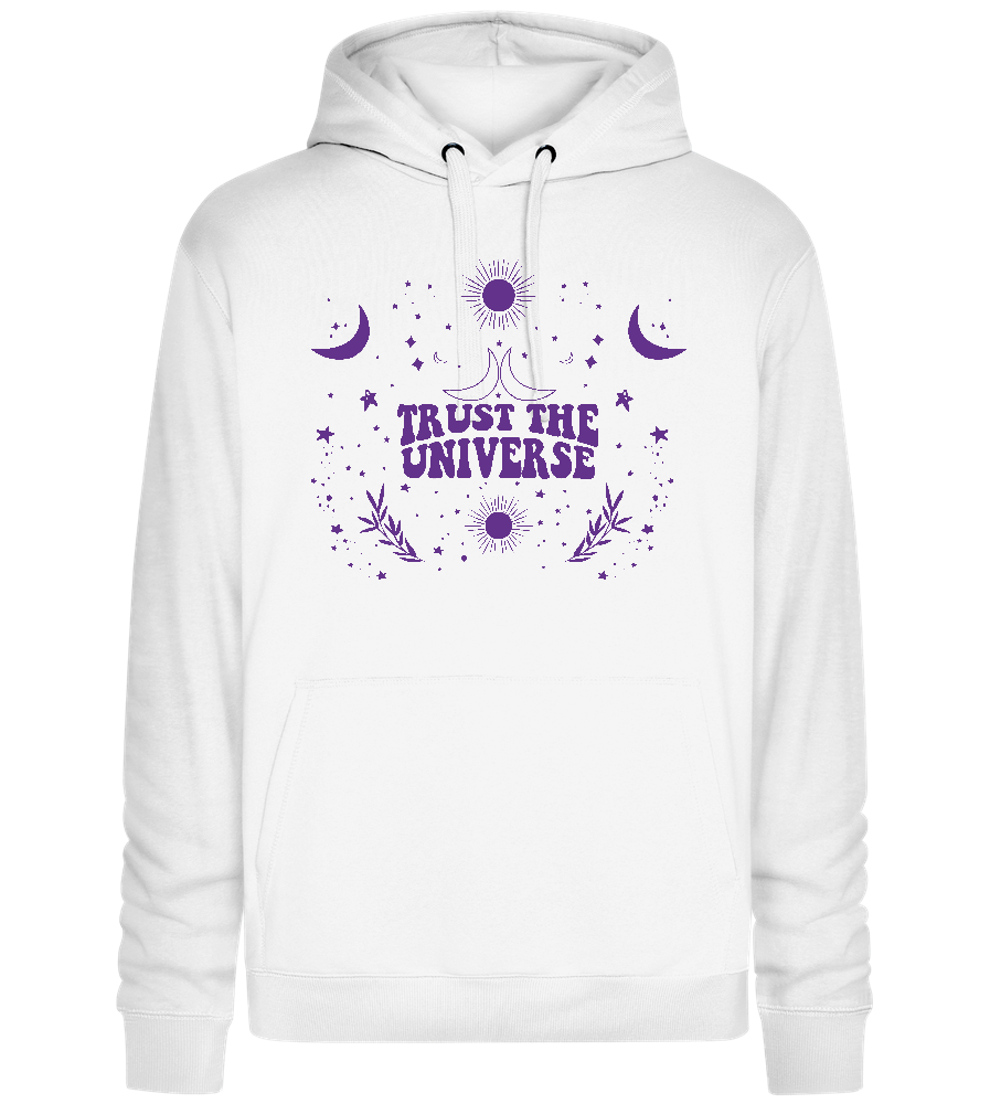 Trust the Universe Design - Premium unisex hoodie_WHITE_front