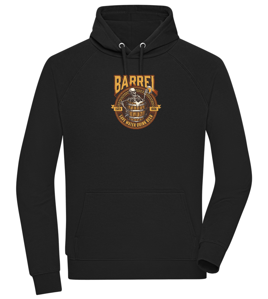 Save Water Drink Beer Barrel Design - Comfort unisex hoodie_BLACK_front