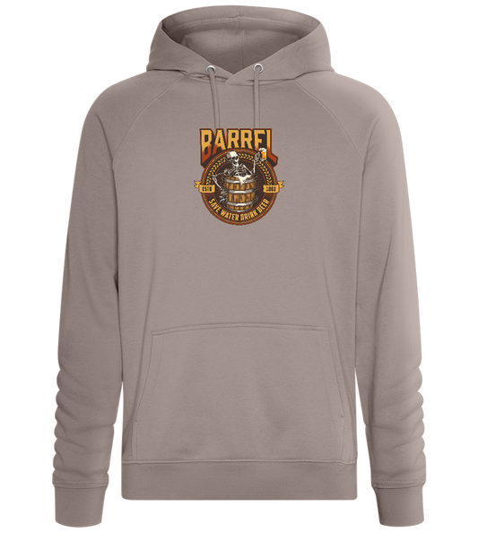 Save Water Drink Beer Barrel Design - Comfort unisex hoodie_CHARCOAL CHIN_front