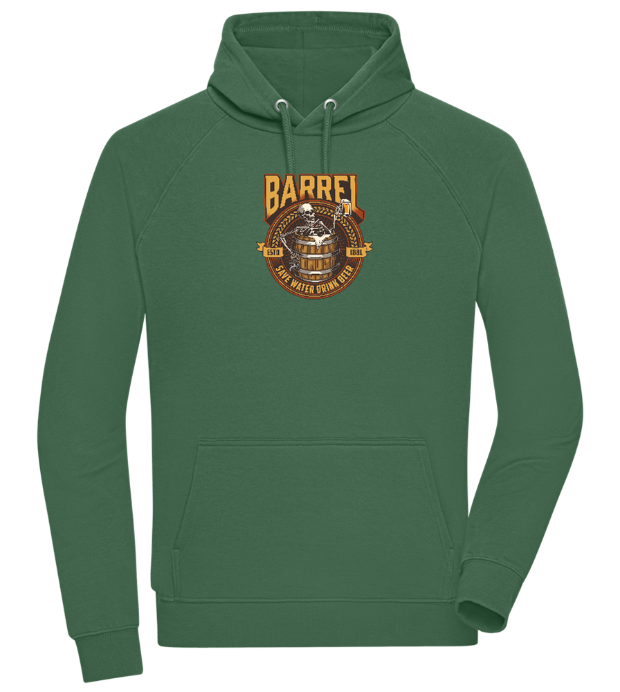 Save Water Drink Beer Barrel Design - Comfort unisex hoodie_GREEN BOTTLE_front