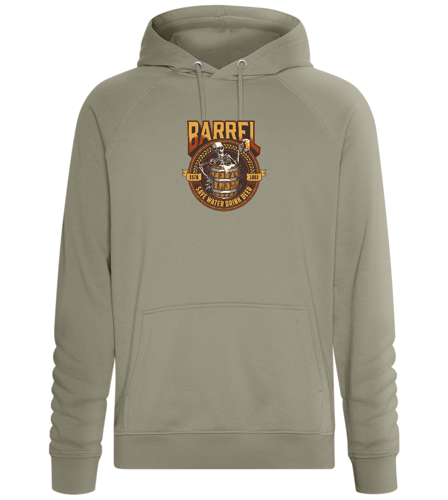 Save Water Drink Beer Barrel Design - Comfort unisex hoodie_KHAKI_front