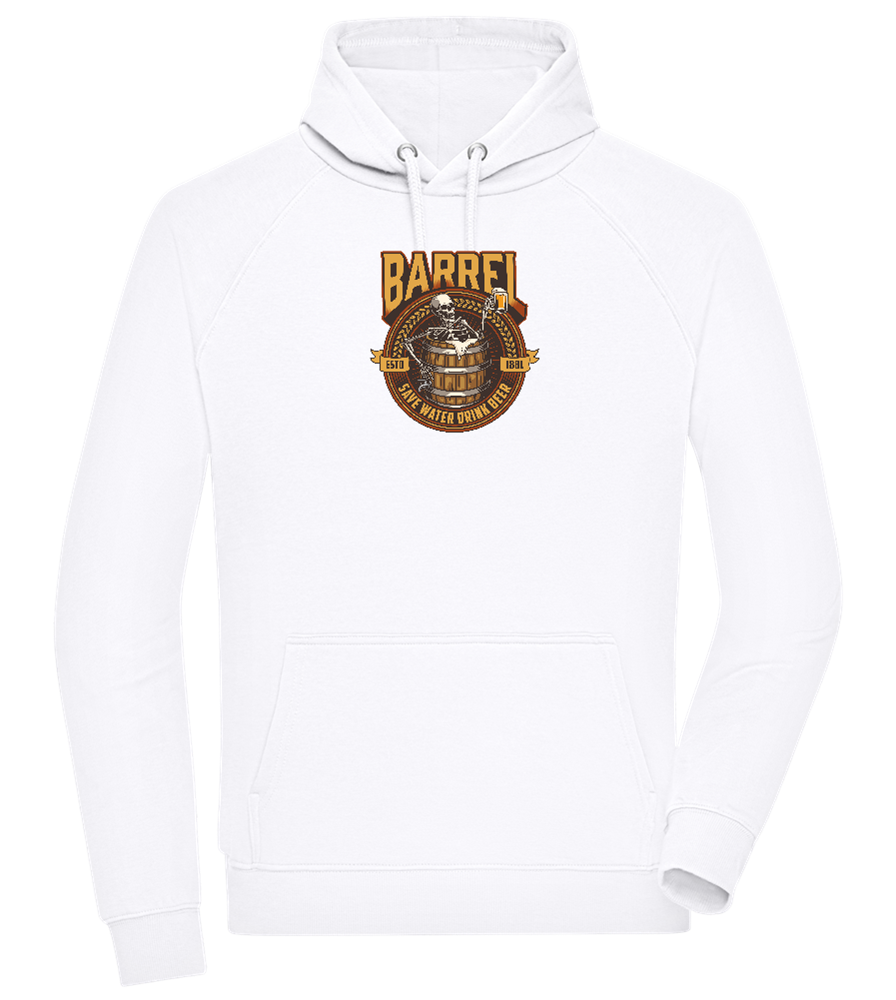 Save Water Drink Beer Barrel Design - Comfort unisex hoodie_WHITE_front