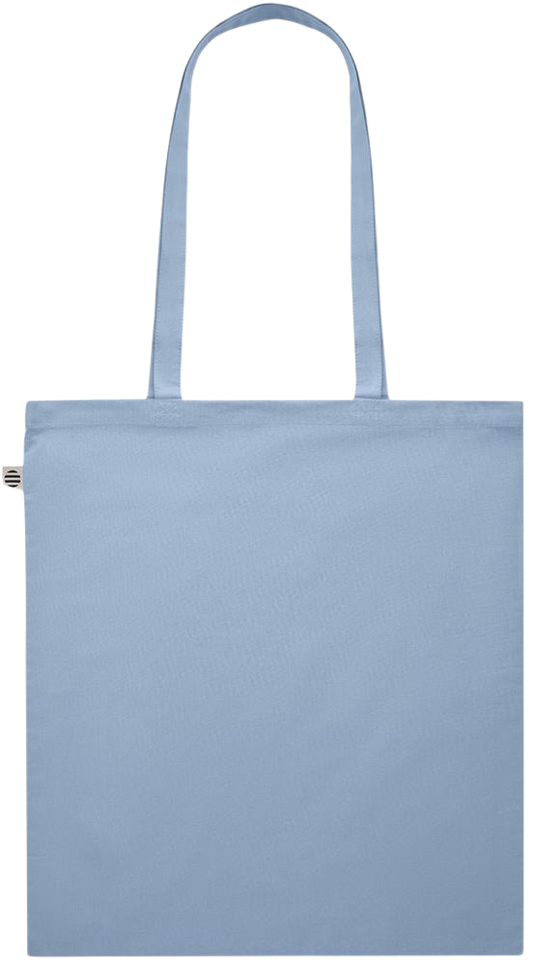 Wild Flower Design - Premium colored organic cotton shopping bag_BABY BLUE_back